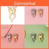 Fashionforward Alloy Teeth Brooch With Exquisite Crown And Rhinestone Detail For Chic Outfit