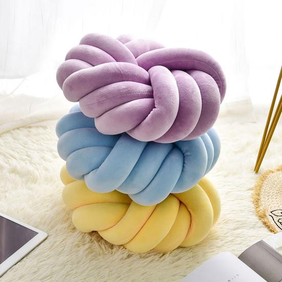 Great Filled Home Decoration Comfortable Knot Pillow Ball Round Handmade Throw Pillows Supply Knotted