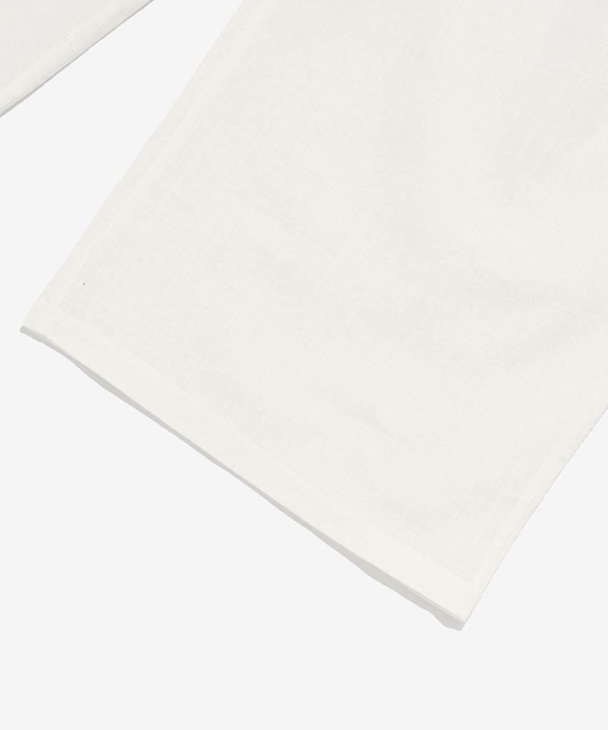 CARGOBROS Linen-Like Pintuck Wide Shorts (White)