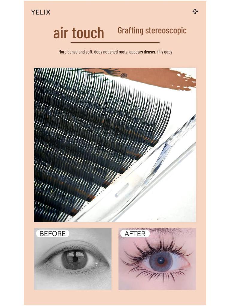 5D Glam Manga Style D-Curl Wimpernverlängerungen - Camellia Fairy Blooming Salon Special