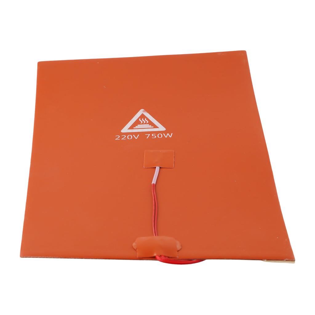 20x30cm 750W 220V Silicone Rubber Heater Pad With Backing For 3D Printer Heating Bed Orange