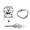 Stainless Steel Cage Chastity Belt for Men Closable Snap Ring Sm