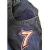 Pantaloni de Blugi Drepți Hip Hop Streetwear Bărbați Blugi Casual cu Picior Larg