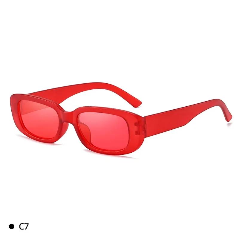 New Vintage Oval Sunglasses Woman Luxury Brand Small Rectangle Sun Glasses Female Small Ellipse Eyewear Uv400