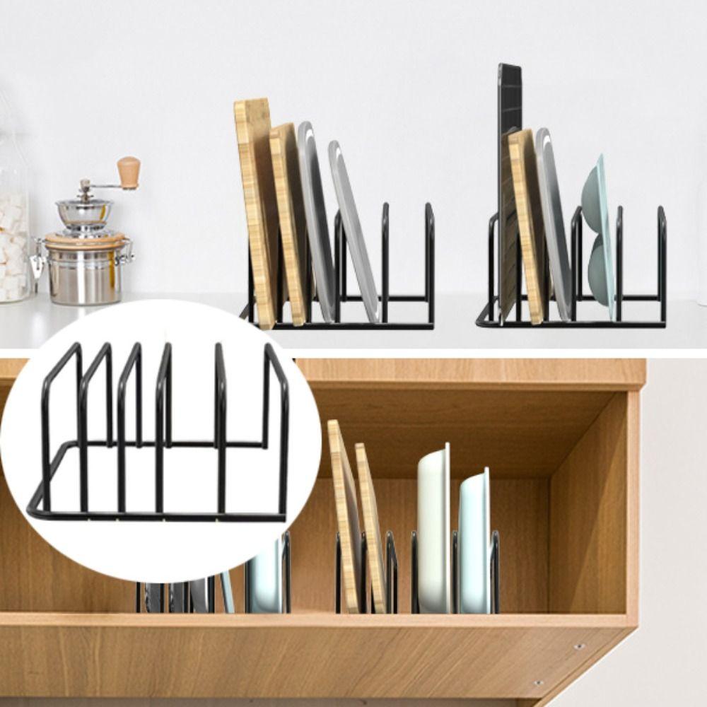 Bolded Chopping Board Organizer Iron Art Dish Holder Kitchen Organizer Pot Lid Rack  Plate