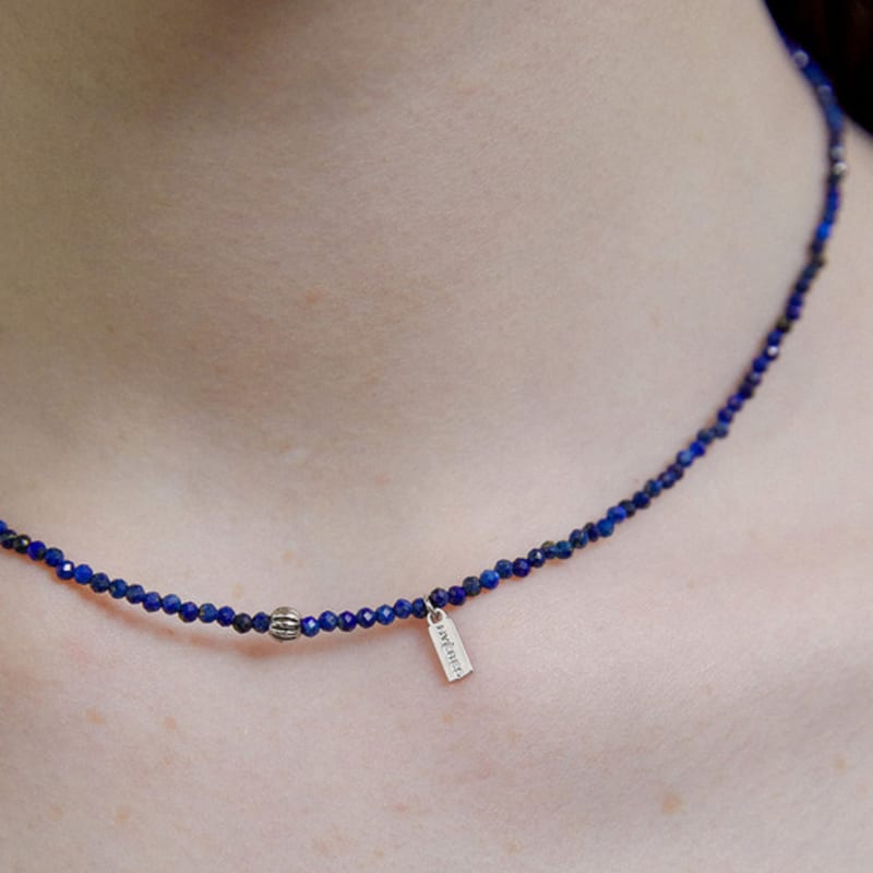 By Hyeres Pumpkin Beads Necklace (Lapis Lazuli) BH7N4A721WB450