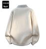 Men's Trendy Faux Two-Piece Lapel Sweater - Autumn/Winter Thickened Velvet Casual Knit Base Layer