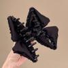 Pinza per Capelli a Forma di Fiocco Laccato Taglia Grande Tenuta Forte Clip a Granchio per Coda di Cavallo Accessorio per Capelli per Donne Capelli Lunghi Spessi Casa Esterno