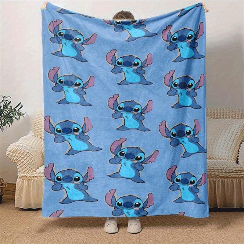 1pc Stitch Printing Blanket - Soft, All-Season Throw for Living Room, Beroom,Personalize Gift with Aorable Cartoon Esign