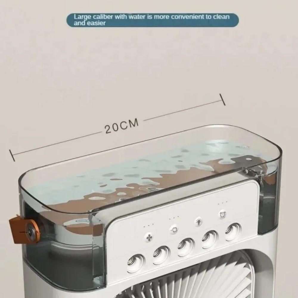 Five-Hole Spray Fan Humidification Refrigeration Air Conditioning Fan Desktop Dormitory Mini Chiller USB