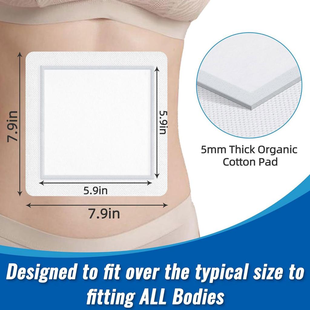 10pcs Disposable Castor Oil Pack Highly Absorbent Anti Leakage Skin Friendly Adhesive Castor Oil Pack