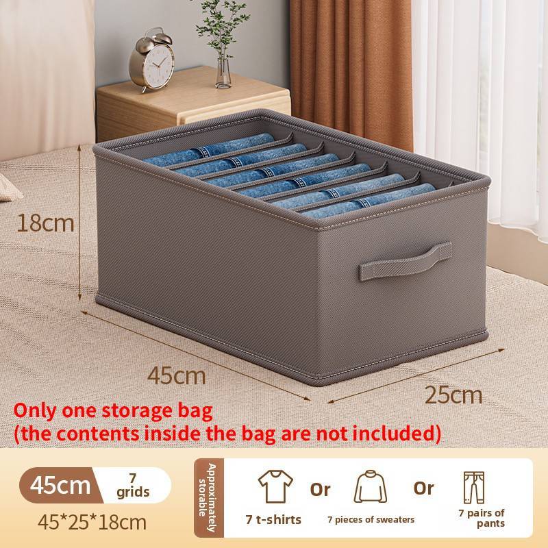 Clothes Storage Box With Divided Compartments For Wardrobe Organization And Home Use