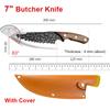 Forged Kitchen Knives Meat Cleaver Chopping Vegetables Butcher Knives Hiking Camping Barbecue Outdoor Survival Knife Wood Handle
