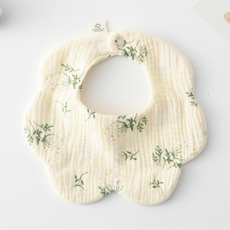 360-Degree Pure Cotton Petal Baby Drool Bib
