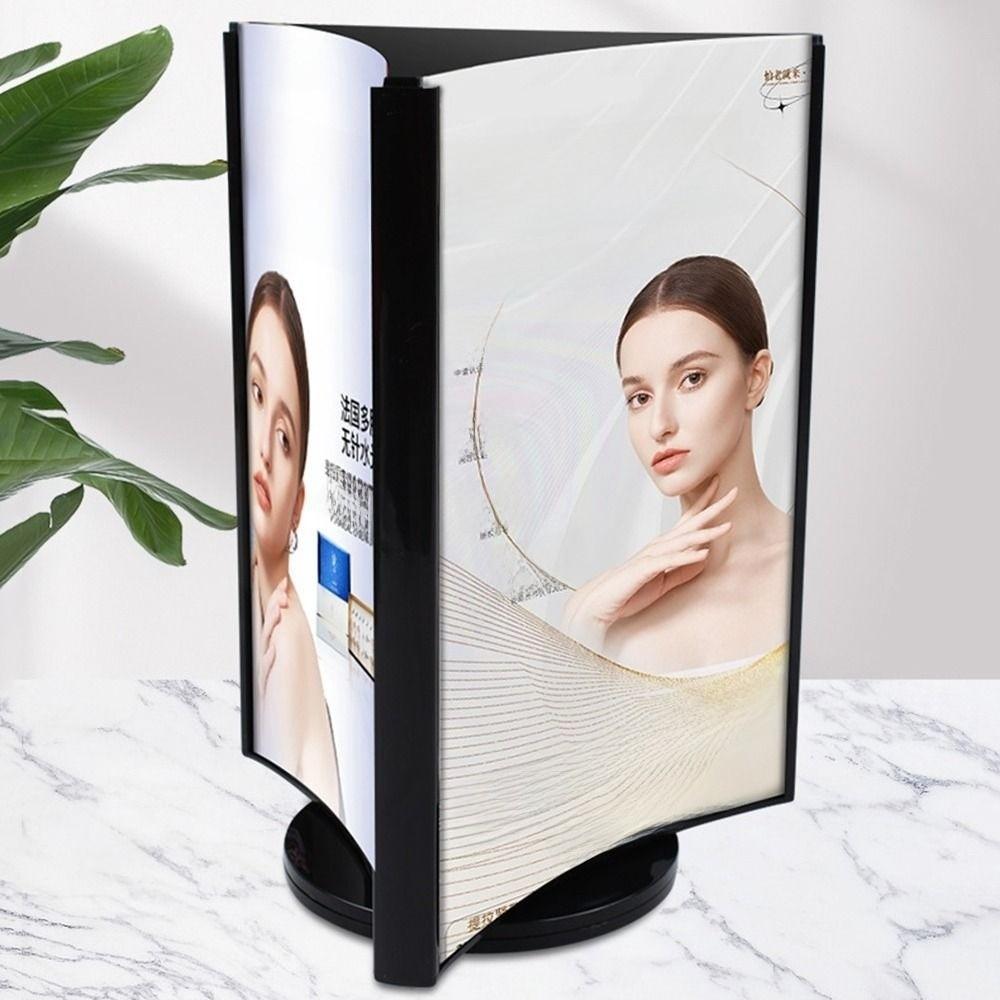 Transparent Acrylic Revolving Table Card A4/A5 Menu Sign Holder Letter Board