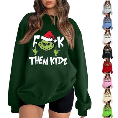 Damenmode Lässig Bedruckt Lässig Langarm Rundhals Sweatshirt Top