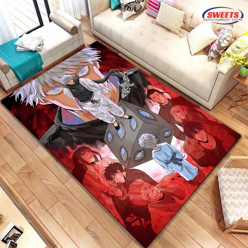 New Shelves ! Jujutsu Kaisen Gojo Satoru Carpet, Living Room Bedroom Office Kid's Room of Choice, Non-slip Machine Washable Mat