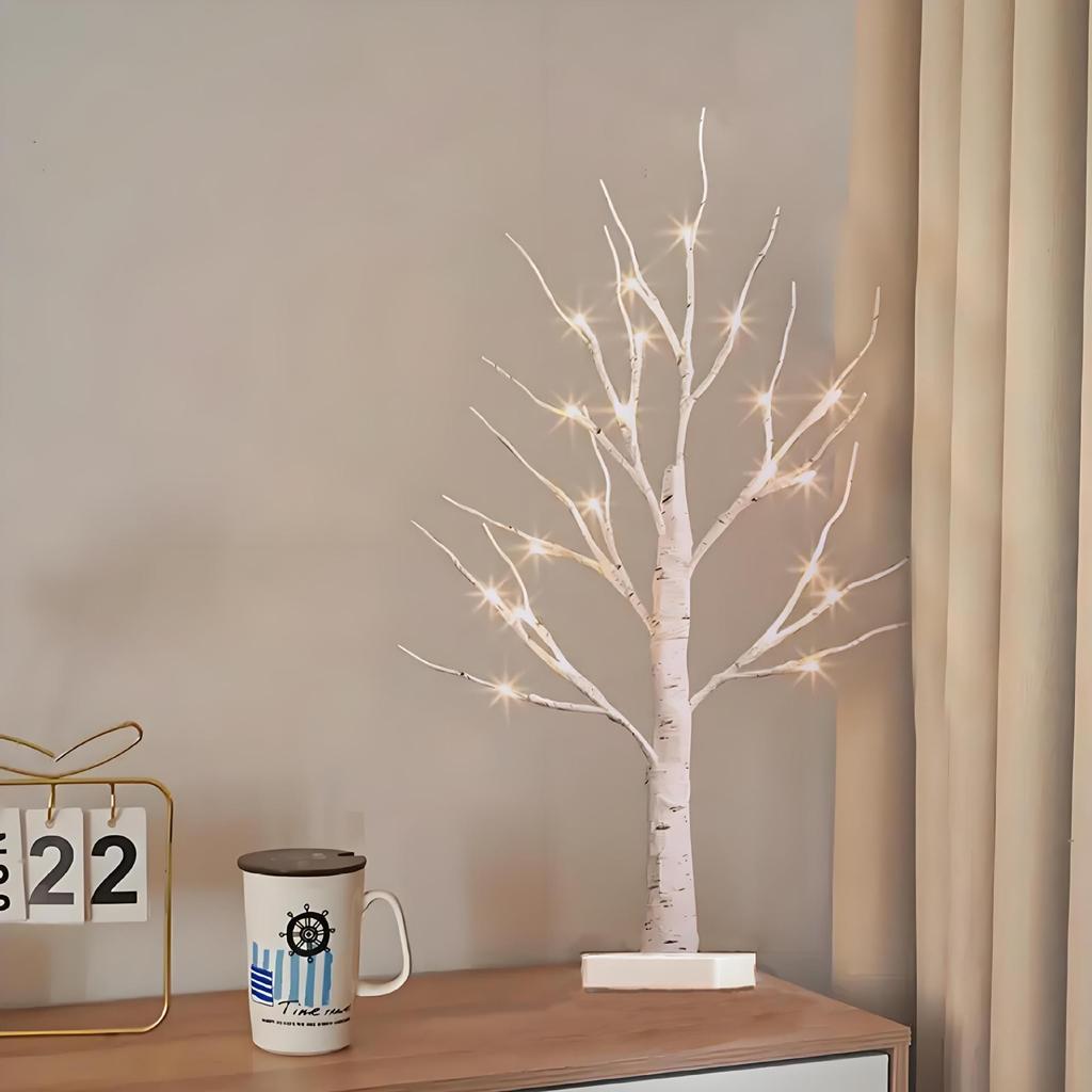 LED Birch Tree Lamp: Festive Indoor Decorative Light for Christmas, Parties, and Thanksgiving