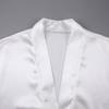 Spring Women's Nightgown Cardigan Feather Satin Robe Loose Long European American Bathrobe Ladies Home Wear