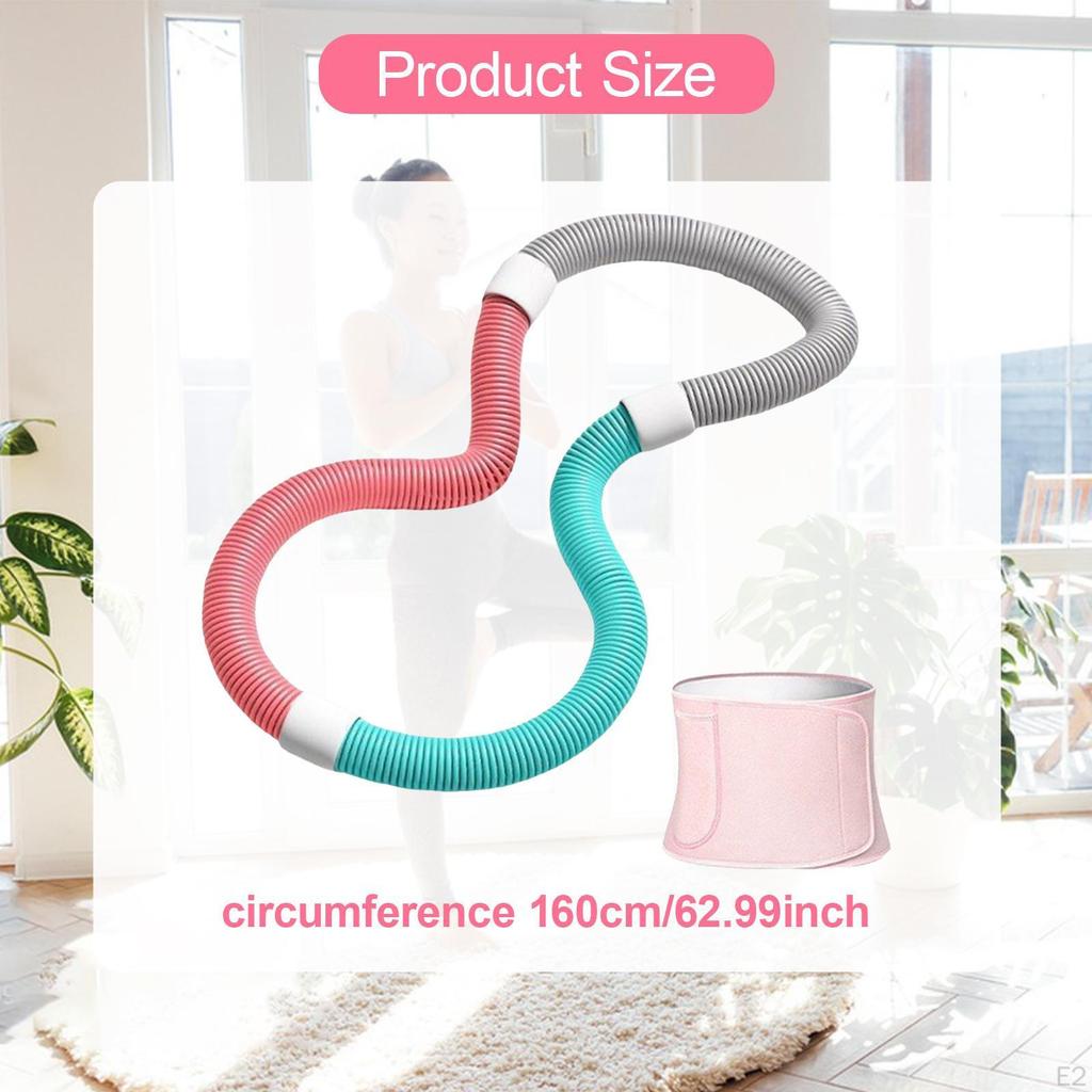 Spring Fitness Hoop Ab Circle Adults Weighted Exercise with Waist Belt