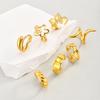 Vnox Gold Plated Stainless Steel Rings For Women, Flowers Butterfly Irregular Shaped Finger Rings Aesthetic Jewelry Wholesale