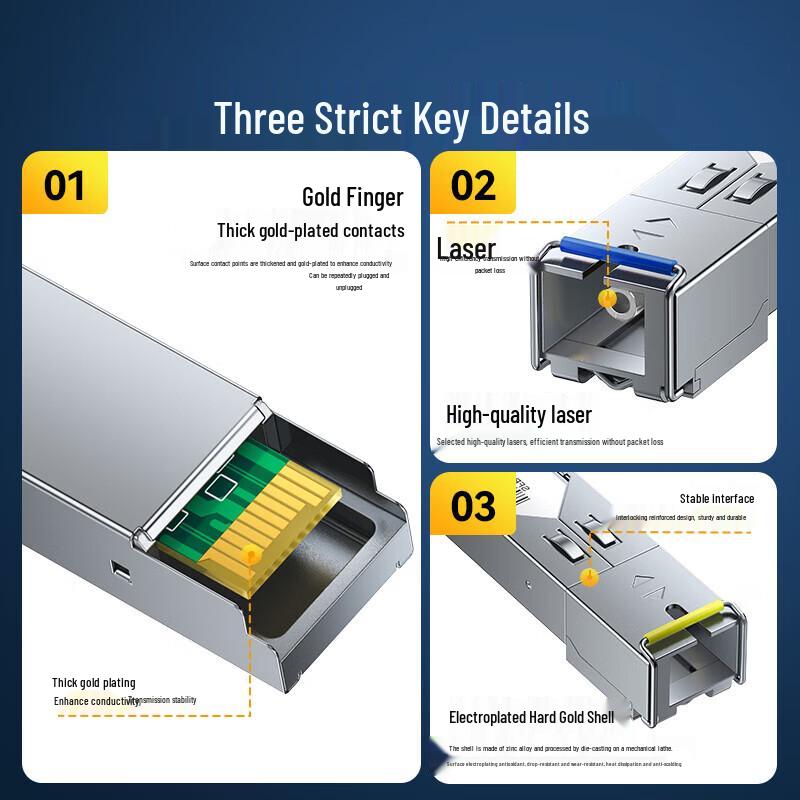 Shanze SZ-SCQ10AB Gigabit SFP Single-Fiber SC Transceiver