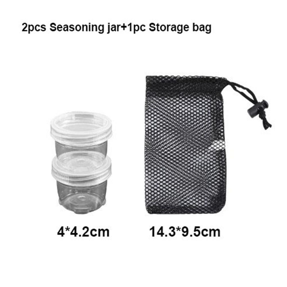 1/2/3/5pcs Portable Camping Seasoning Kit Mulistyles PET/Stainless Steel Travel Salt Pepper Container Bag 4