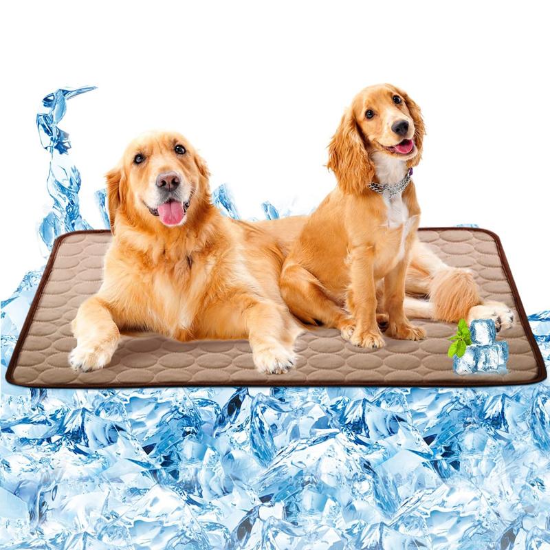 Yavru Köpek Gri Buz İpeği Soğutucu Ped Yaz Serin Nefes Alabilir Soğutucu Yıkanabilir Yeniden Kullanılabilir Isırmaya Dayanıklı Küçük Evcil Hayvan Kedi Uyku Pedi
