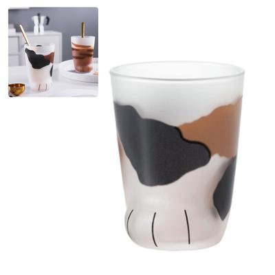 1 Peça Patas de Gato Fofas Vidro Caneca Patas de Tigre Caneca de Café para Escritório Copo de Vidro para Leite de Café da Manhã Presente