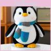 Cute Elephant Cartoon Fox Scarf Penguin Plush Doll Pillow For Room Decoration