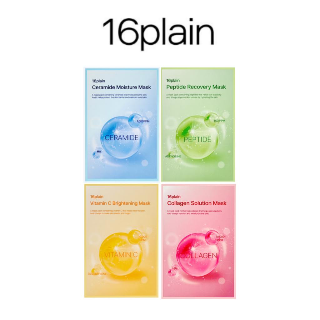 

[16 простых] упаковок масок для лица(10EA)4Types/Ceramide Moisture/Vitamin C Brightening/Collagen Solution/Peptide Recovery Ceramide Moisture(10EA)