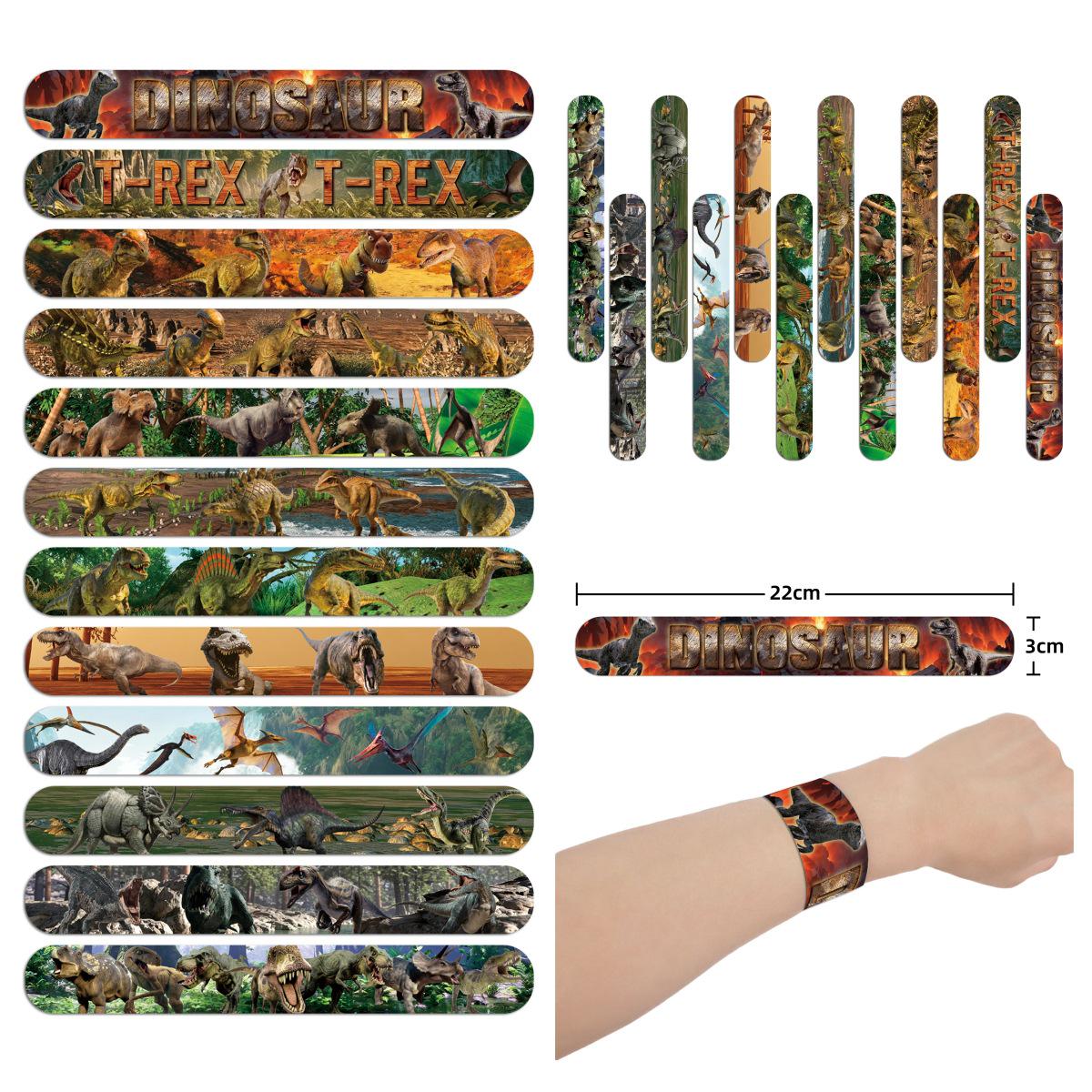 Realistic Jurassic Era Dinosaur T-Rex Slap Bracelet for Kids
