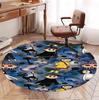 Coraline Pattern Round Rug, Indoor/Outdoor Mat, for Picnic, Gameroom, Bedroom, Office, Living Room, Home Decor Carpet, Birthday Gift