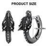 Dragon Hoop Earrings Punk Hip Hop Stainless Steel Ear Rings Unisex Daily Wear Ear Jewelry Handmade Edgy Accessory