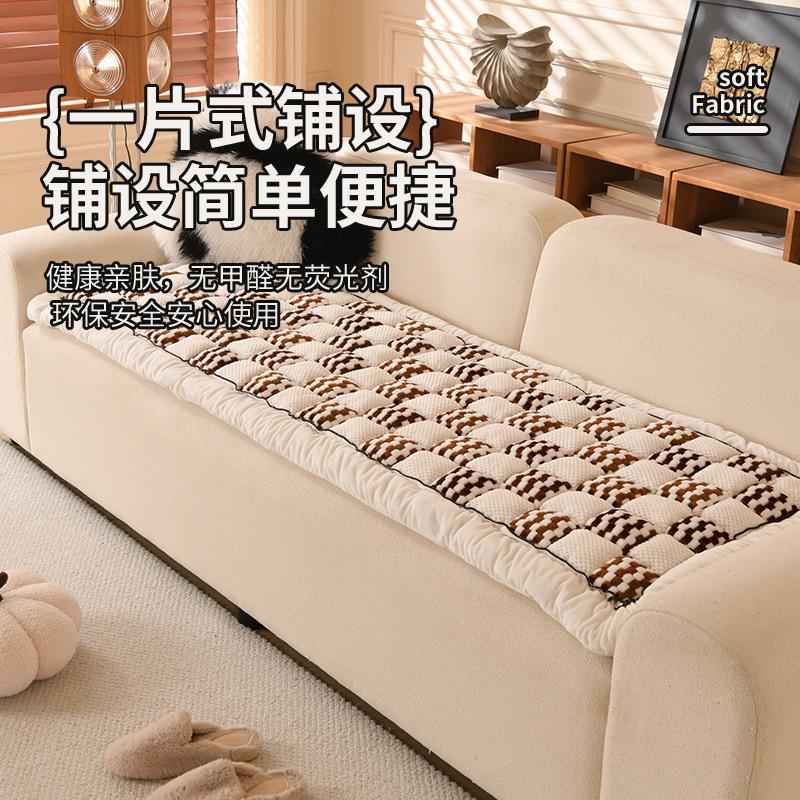 Factory Direct Sales Sofa Cushion Fleece Thickened Steamed Bread Cushion Bay Window Cushion Seat Cushion Home Tatami Cushion Non-Slip Plush