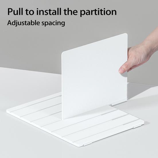 Regulowany stojak do przechowywania z przegrodami Wielofunkcyjny, wszechstronny i łatwy w montażu Regał do przechowywania do organizacji szafy