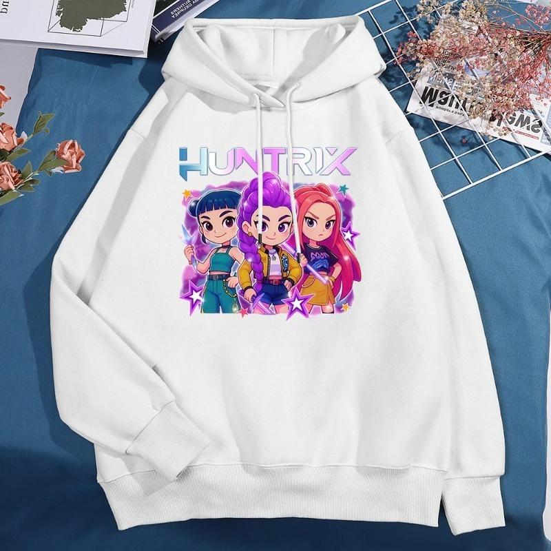 Winter Casual Warm Hoodie Witch Hunting Team Print Fashionable Comfortable Soft Children's Hoodies