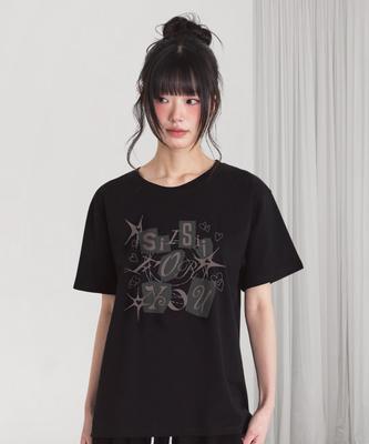 PAGESIISII Sisi For You Printed Short Sleeve T-Shirt Black
