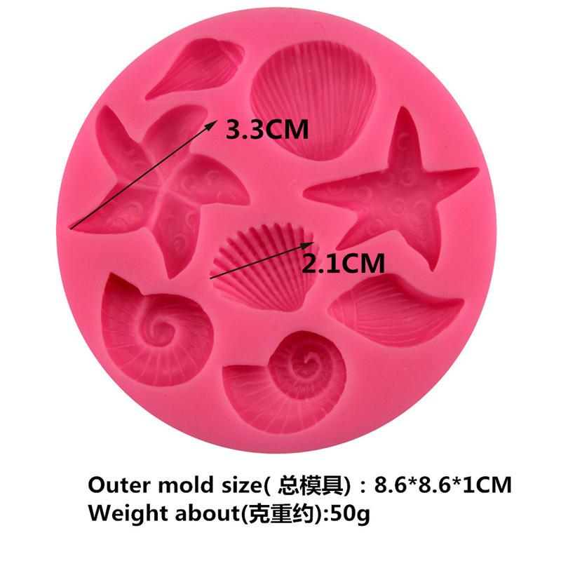 Ocean All Kinds of Shell Scallop DIY Silicone Sugar Turning Baking Tool Chocolate Mold Cake Mold