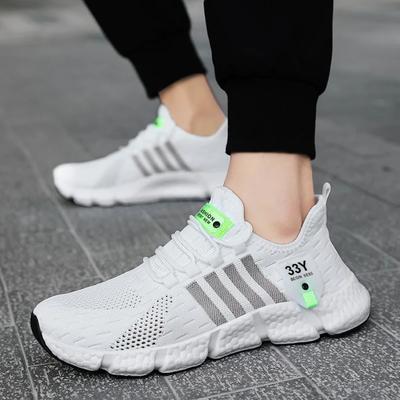 Breathable Mesh Men Shoes Trendy Lightweight Walking Flats Plus Size Male Tennis Sneakers Outdoor Running Fitness Shoes 2025