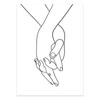 Schwarz Weiß Paar Linie Wand Kunst Leinwand Malerei Linie Zeichnung Hand Liebe Kuss Poster und Drucke Nordic Bild Wohnzimmer decor
