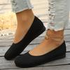 Elastic Knitting Flats Slip On Shoes for Women  Summer Breathable Soft Loafers Woman Lightweight Casual Shoes Plus Size 36-43