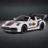 1/32 Porsche 911 Targa 4S Martini Racing Edition Sports Car Alloy Diecast Model Car High Simulation Ornament Decorations Present