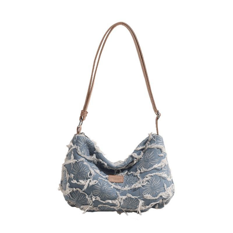 Женская джинсовая сумка-тоут через плечо