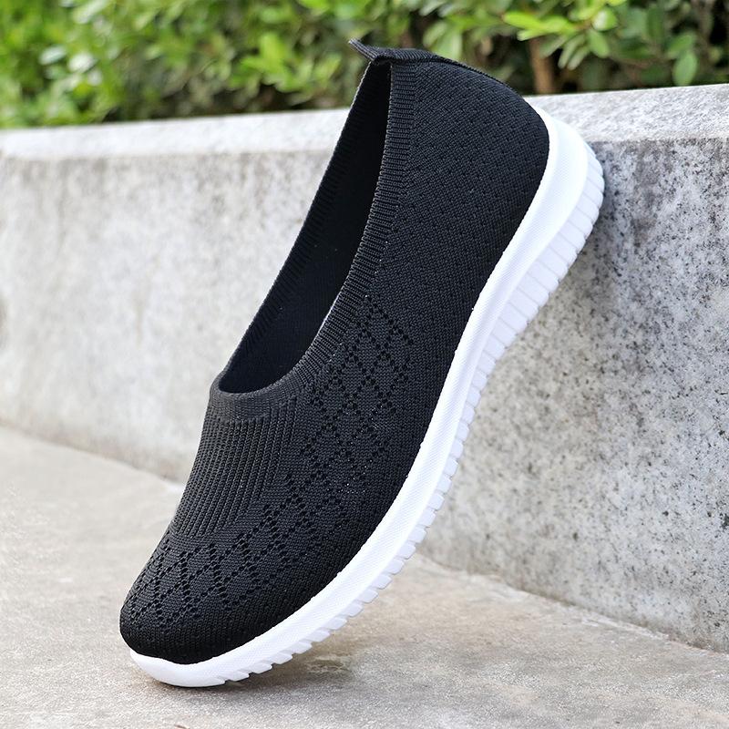 Clearance women's shoes cloth shoes women's new flying woven shoes casual single shoes soft-soled shoes