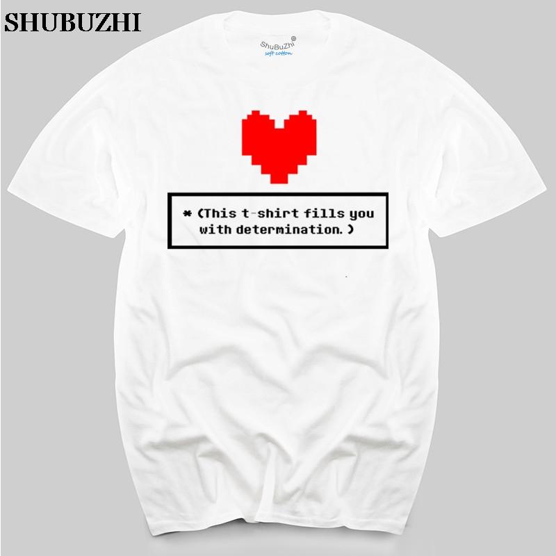 This TShirt Fills You With Determination Undertale Sans Funny Joke Mens mens top tees S