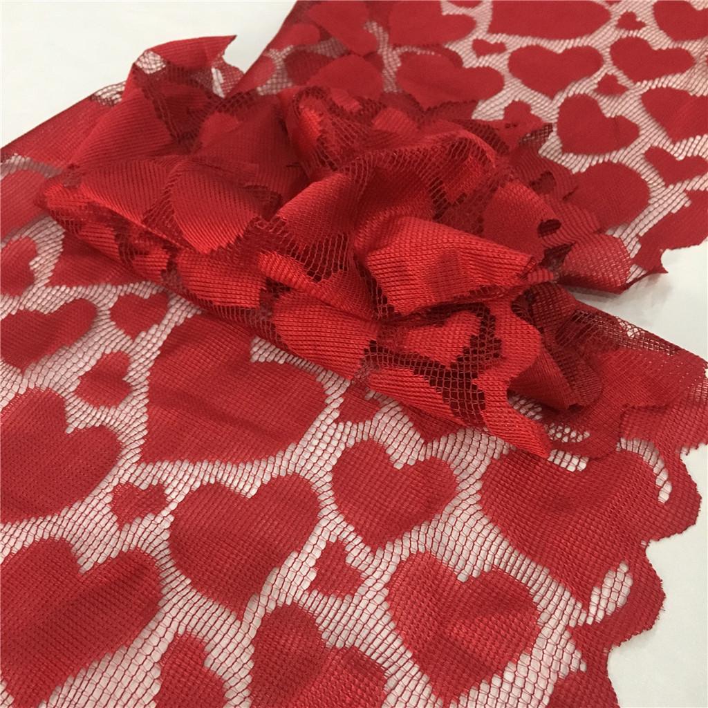 Valentine's Day Table Flag Decoration Red Knitted Love Table Flag