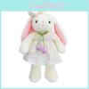 Süße Kaninchen-Stoffpuppe mit Kleid und Schleifen-Dekoration Für Mädchen Kindergeschenk