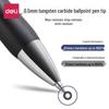 Black/Blue/Red Deli S01 Click Ballpoint Pen - 0.5mm for Students