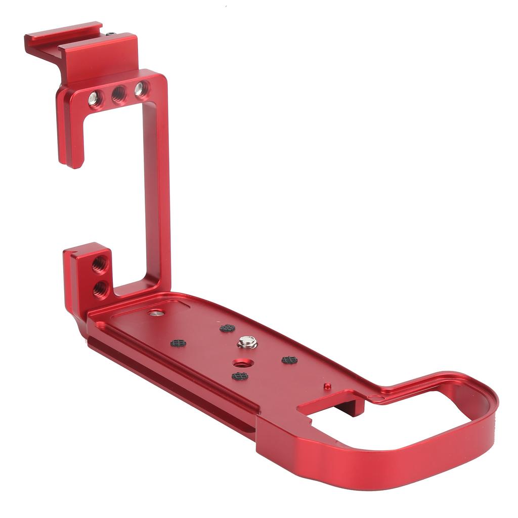 Hurtigfesteplate L-brakett med blitssko Håndgrepholder for Canon R5 SLR-kameraRød